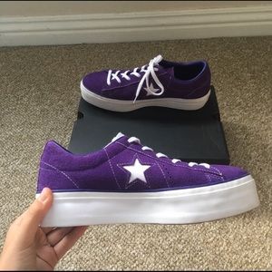 lavender platform converse